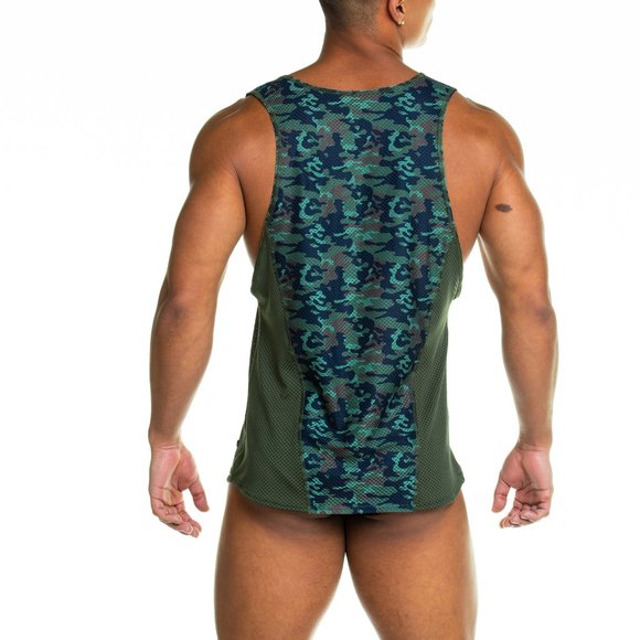 GIGO CAMO GREEN TANK TOP - Picture 4 of 4